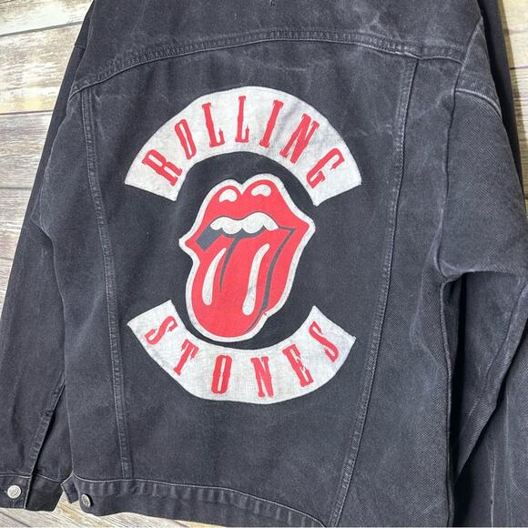 TOUR Vintage Rolling Stones M Jean Tour Jacket 1994 Coat Voodoo Lounge Concert - Picture 7 of 12